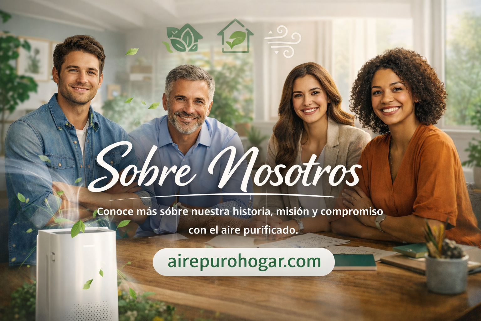 equipo comprometido con aire limpio