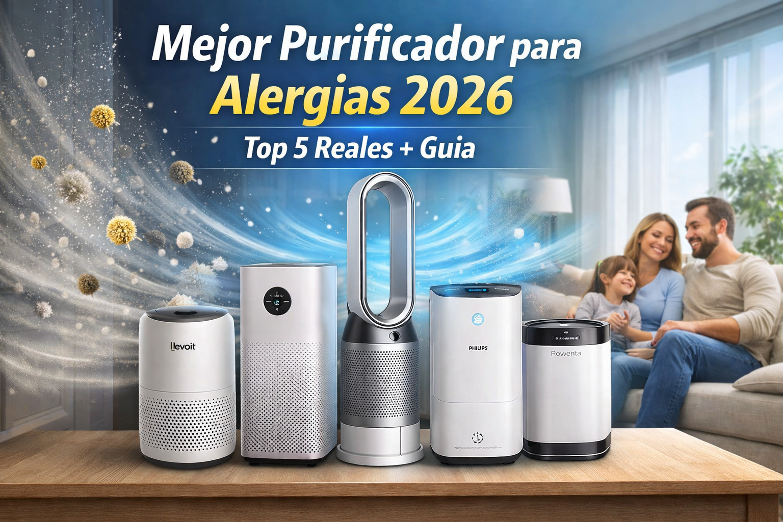 🏆 Mejor Purificador para Alergias en 2026: Top 5 Reales + Guía Definitiva