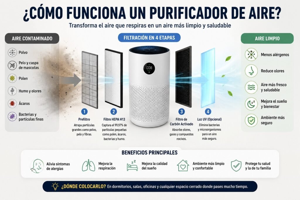 ¿Vale la pena comprar un purificador de aire? Descubre cómo funciona y los beneficios que te puede traer